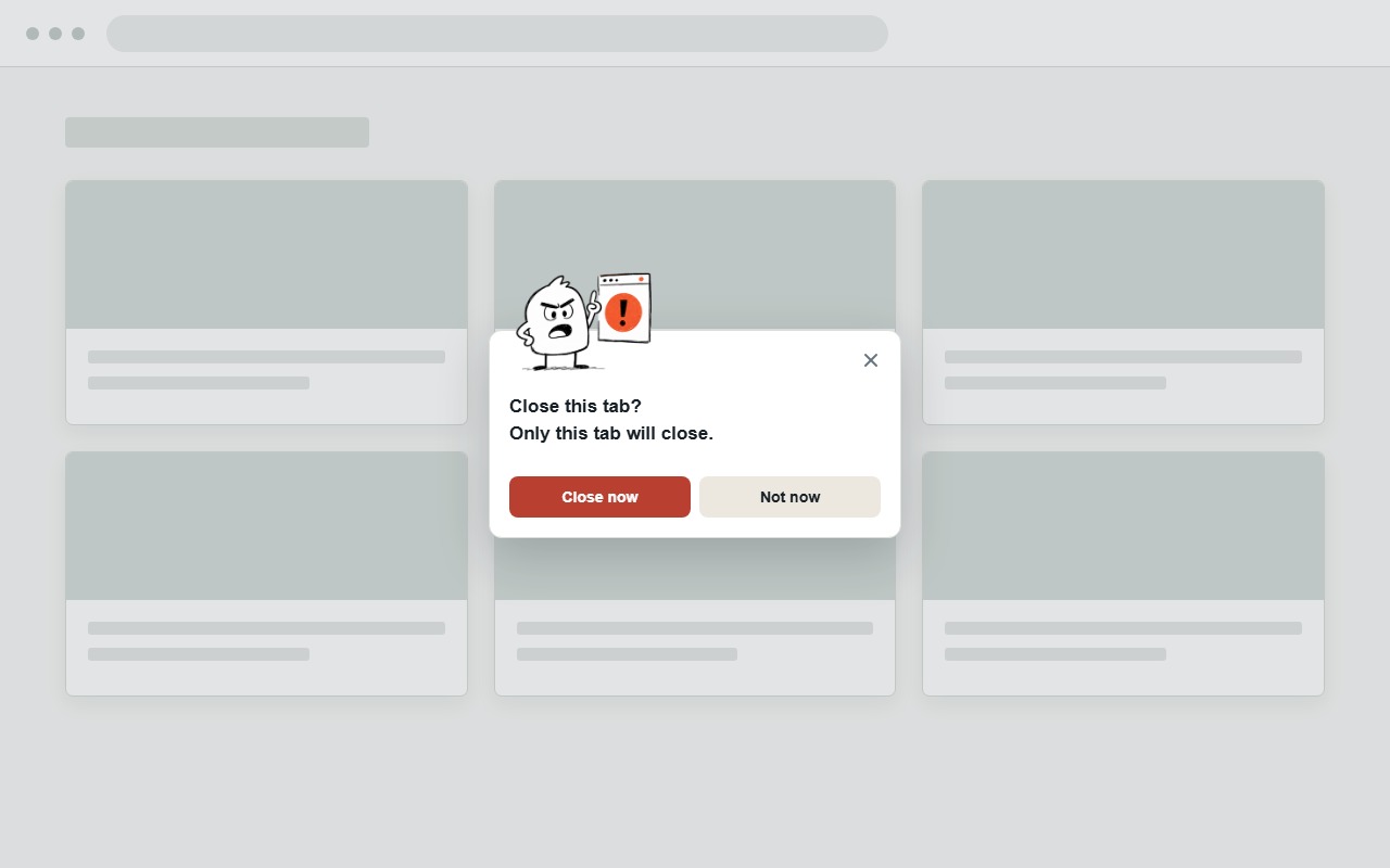 Naggy Buddy asking for confirmation before closing only the current tab